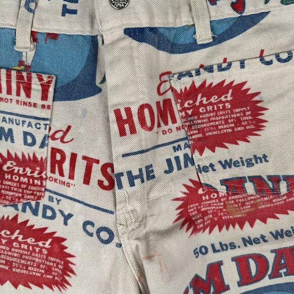 70s Jim Dandy Hominy Grits Flared Pants‎ 30x30 Feed Sack Novelty - Picture 2 of 16